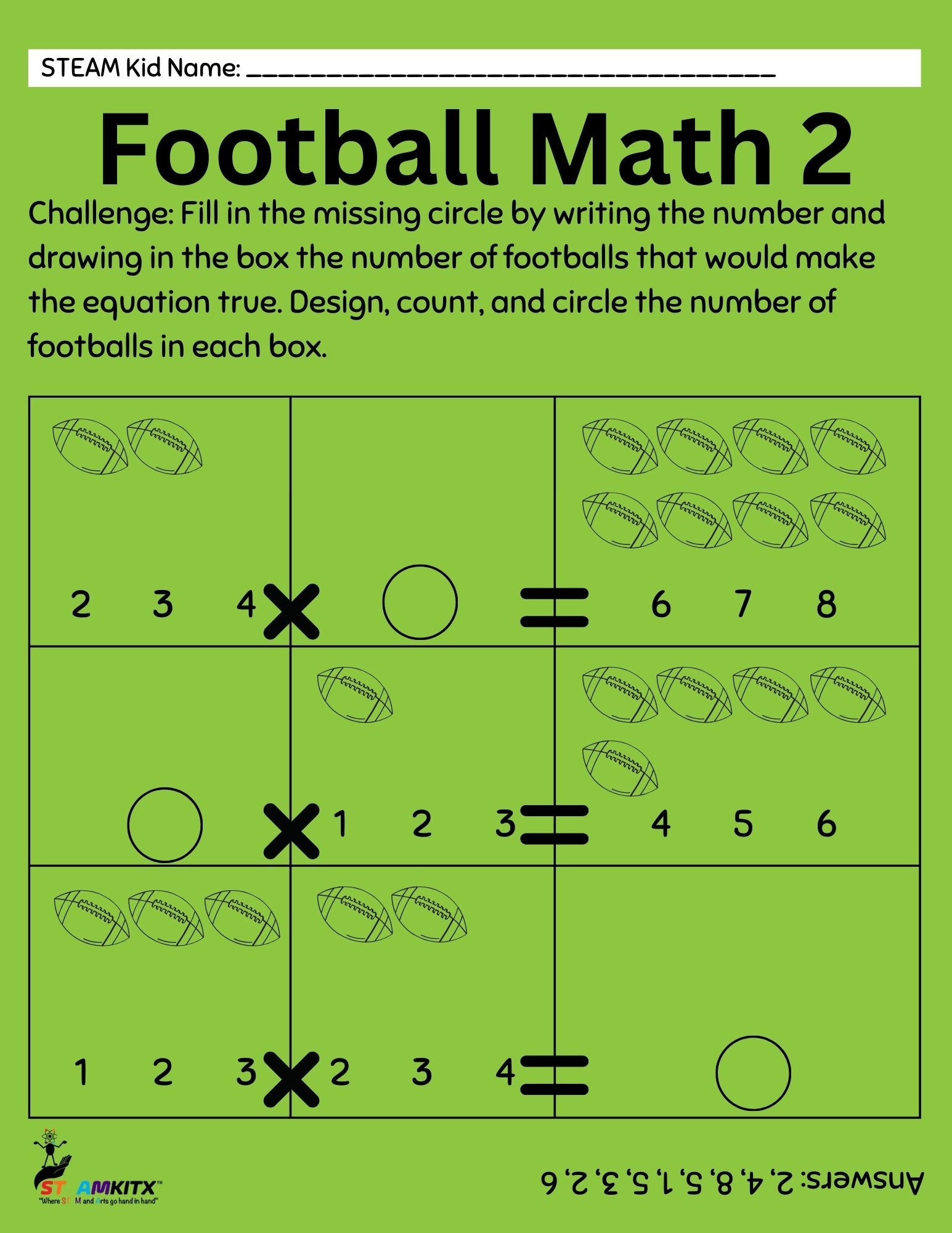 Football Math Activity – STEAMKITX™